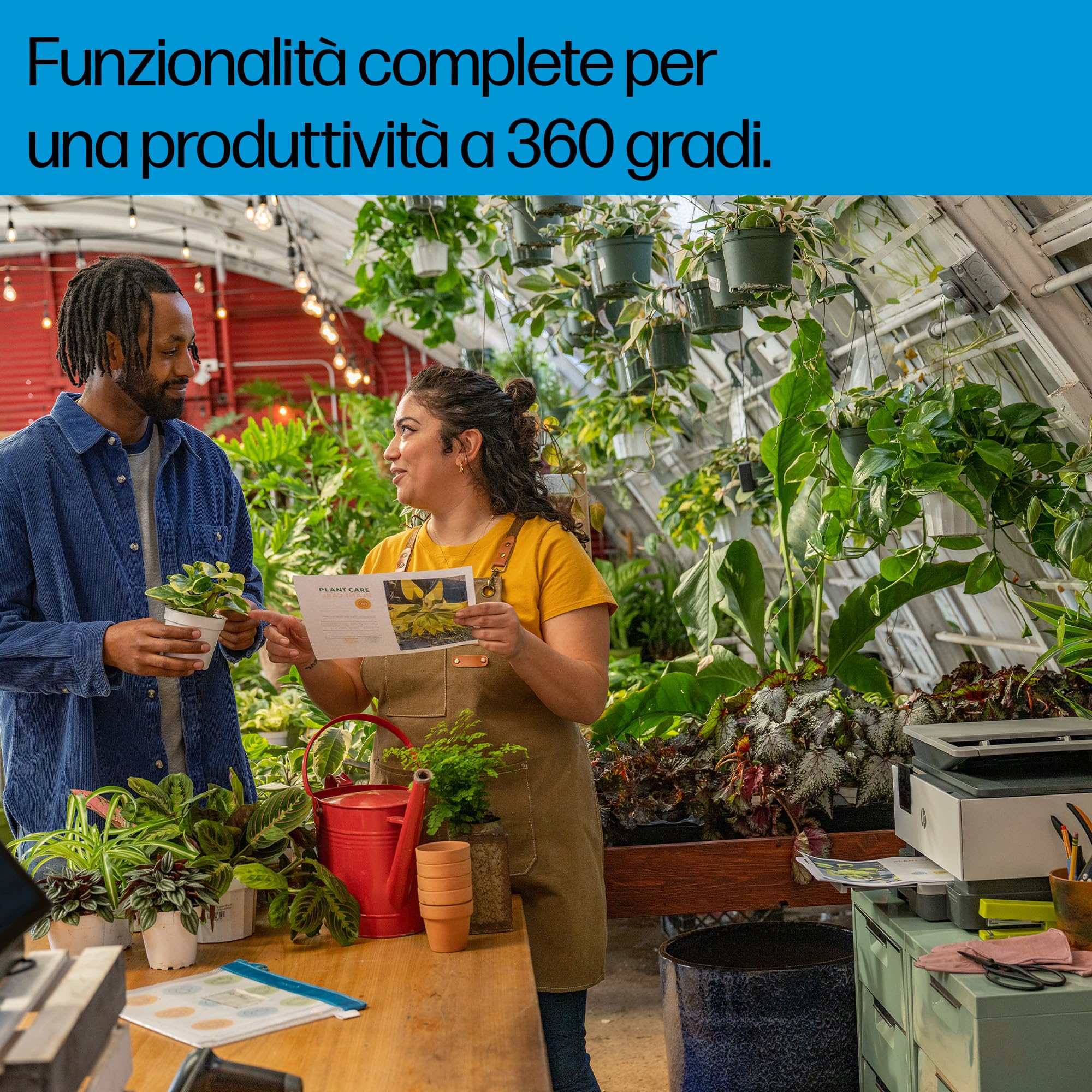 HP OfficeJet Pro 9125e Stampante Multifunzione a Getto d'Inchiostro A4 Colori Wi-Fi Fronte e Retro Automatico 22 ppm Grigia