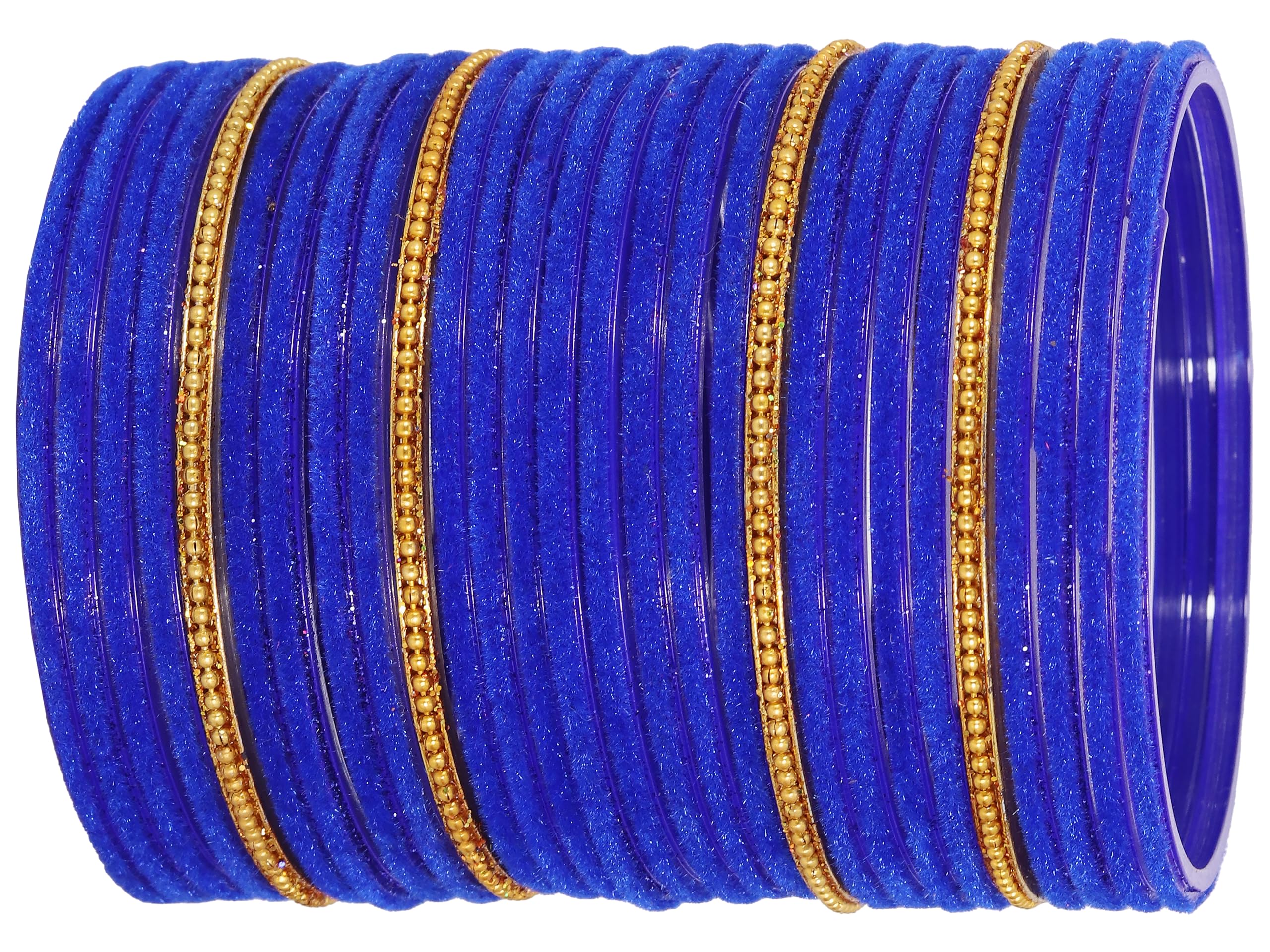 NMII Glass Bangles Set For Women and Girls with Velvet and Golden Ballchain| Glass Bangles Plain | Glass Bangles For Women | Kaanch ki Chudi | Fancy bangles | Chudi Set of 28, (Ballchain-Blue-2.4) (B0CN1KRLBN) Amazon Price History, Amazon Price Tracker