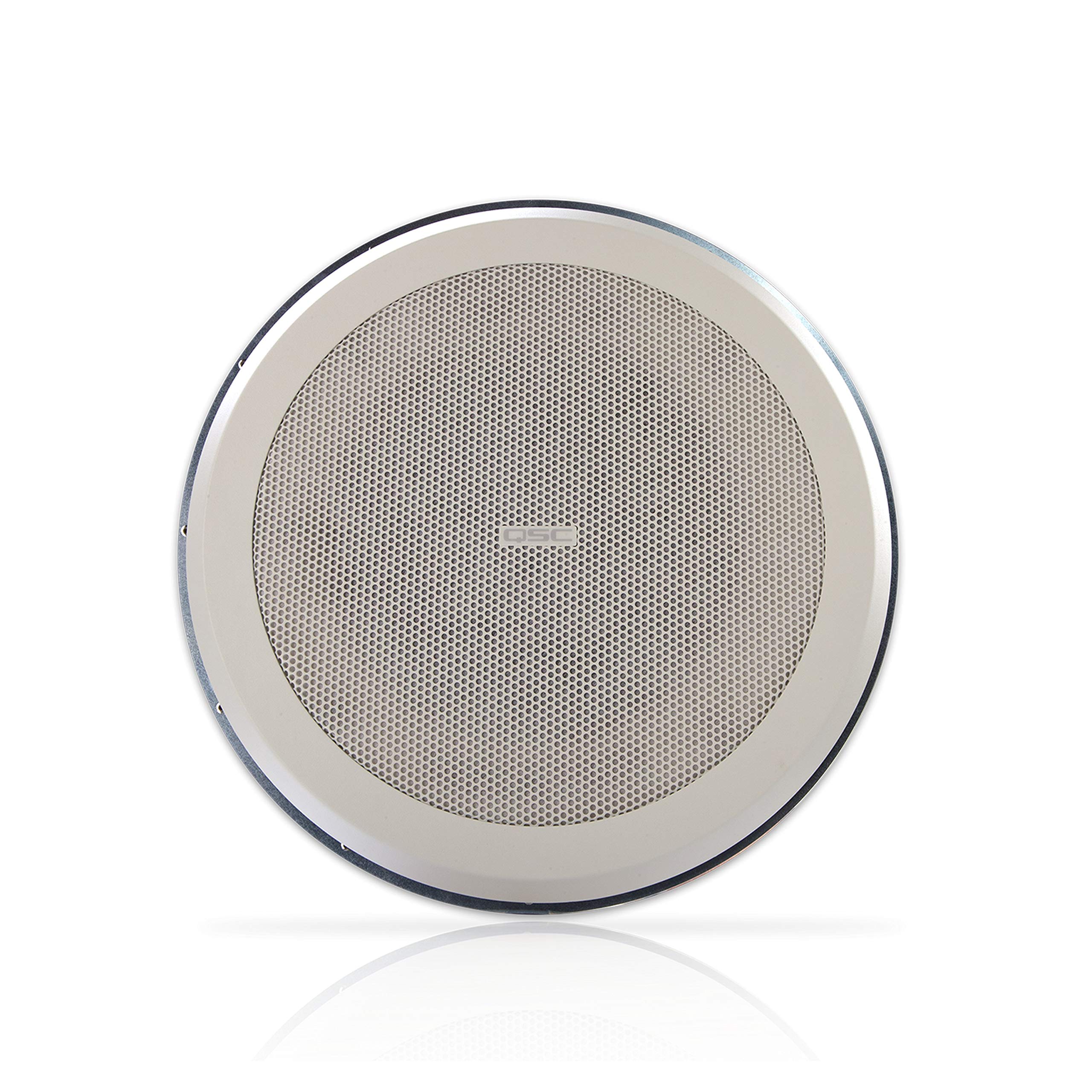 QSC AD-C820R System 8-Inch High-Power Coaxial Ceiling Speaker with Speaker Baffle, Back-Box and Round Grille