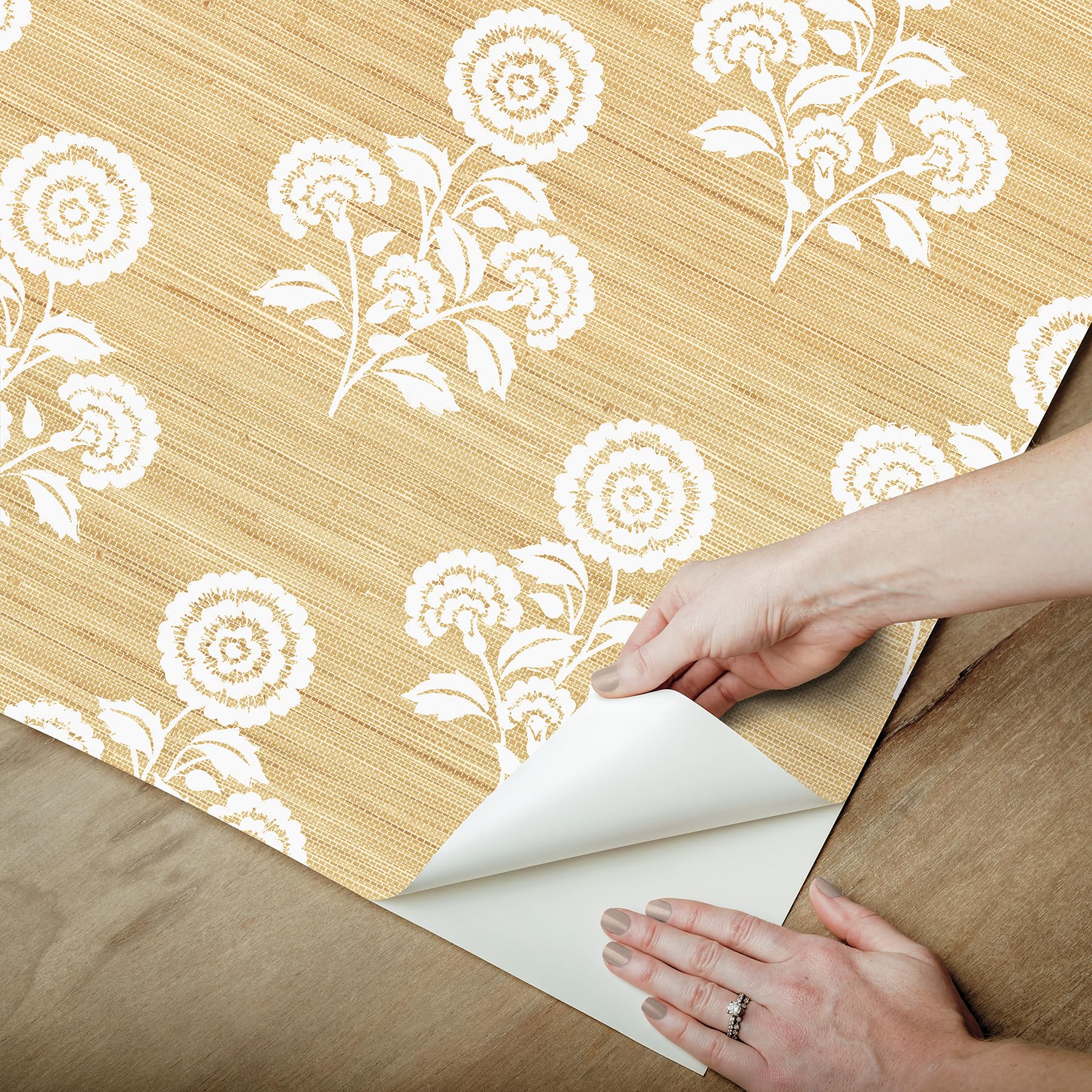 Flourish SSS6308 Papier peint autocollant imitation toile de jute