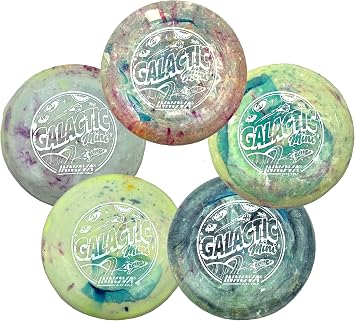 Innova Discs Galactic Mini 5 Pack Swirly Mini Markers for Disc Golf for Marking Your Lie, Doubles, Mini Targets 5 Pack