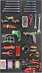 Free Zone 68-Piece Large Pegboard Socket Tools Organizer Set | Black, Modular Tool Box Drawer Organizer for Tool Chest Cart Cabinet Workbench
