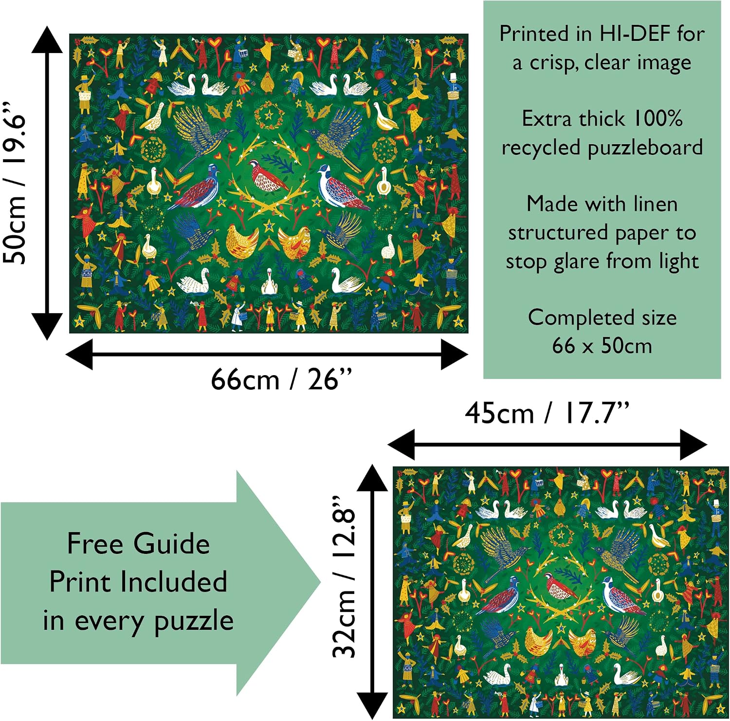 Hard Jigsaw Puzzle - 12 Days of Christmas -1000 Piece Jigsaw Puzzles for Adults - Hardest Jigsaw Puzzle, Festive Puzzle, Present