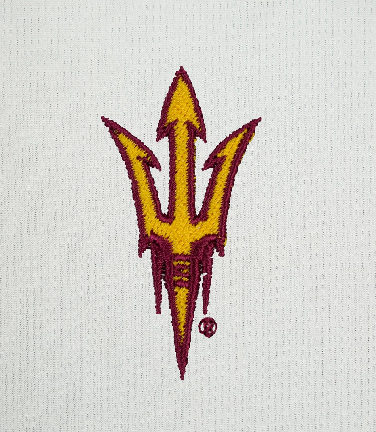 Vantage Apparel Collegiate Men's Micro Mesh White Performance 1/4 Zip Pullover, Arizona State Sun Devils, White, Large