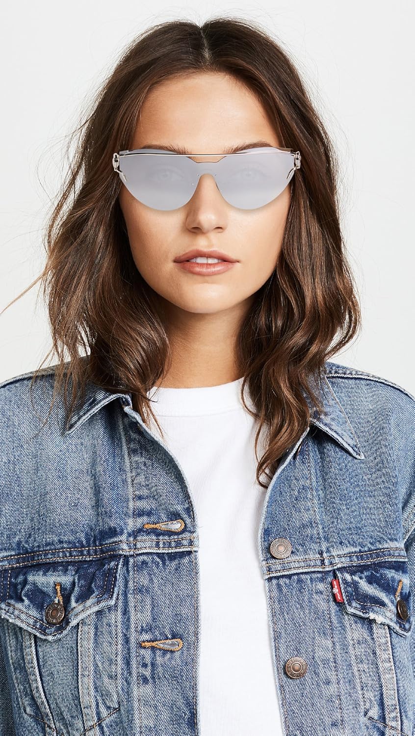 Versace Women's Manifesto Mirrored Sunglasses, Pale Gold