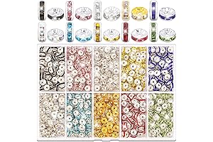 shynek Bracelet Spacers: 800 Pieces of Exquisite Crystal Rondelle Beads for Jewelry Creation