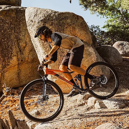 Miniatura 9 de Mongoose Impasse - Bicicleta de montaña para adultos, hombres y mujeres, ruedas de 27.5 o 29 pulgadas, marco de aluminio, suspensión completa,