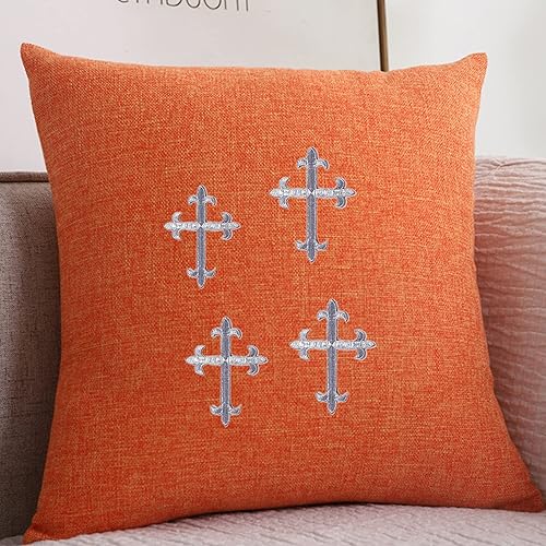 Miniatura 2 de Parches bordados en cruz para planchar, parches de costura para ropa, chaquetas, mochilas, jeans, suministros decorativos de 10 piezas (plateado)