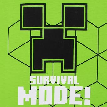 Minecraft Tshirt, Creeper Boys’ T-Shirts, Gaming Kids T-Shirt, Boys Clothes for Kids, Green Ages 5-13 Years