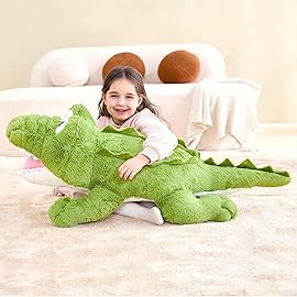 IKASA Giant Crocodile Stuffed Animal Plush Toys,Soft Toy 30 Alligator Large Cute Huge Jumbo Big Size Kawaii Fluffy Fat Plushie,Gifts for Kids