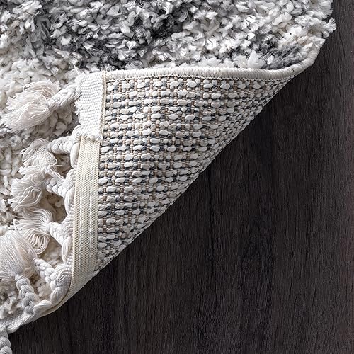 Miniatura 4 de nuLOOM Alfombra de área de transición Kristi Shag 4x6, marfil