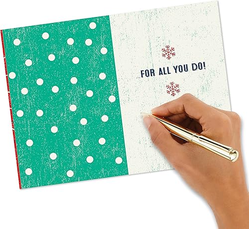 Miniatura 7 de Hallmark Surtido de tarjetas de agradecimiento de Navidad, 10 tarjetas y sobres (tarjetas de Navidad para transportistas de correo, vecinos,