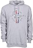 JH DESIGN GROUP Mens Ford Mustang Classic Tri-Bar Pony Emblem Pullover Heather Gray Hoodie