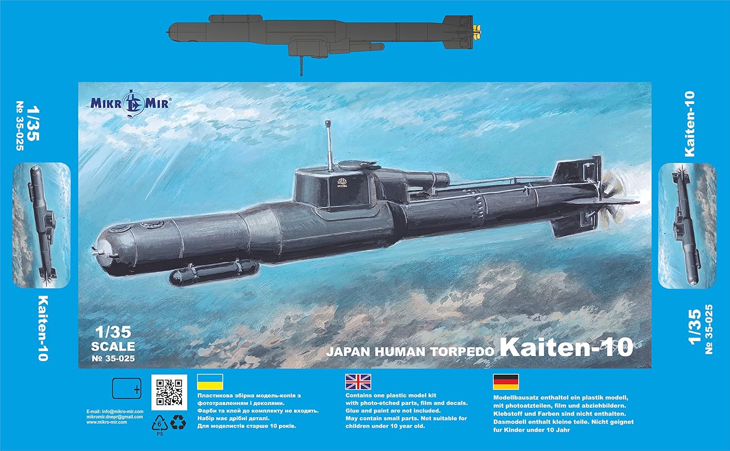 Mikro Mir 35-025 - 1/35 - Kaiten-10 Japan Suicide Torpedo. Scale Model kit