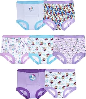 Disney Frozen Girls Toddler 7-Pack Potty Training Pants with Chart & Stickers, Sizes 2T-4T