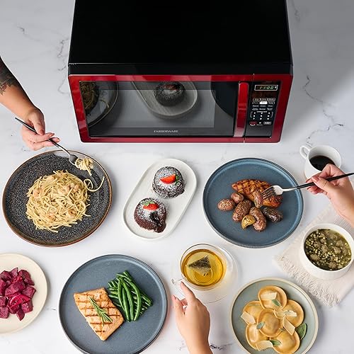 Vista 41 de Farberware Horno microondas de encimera de 1.1 pies cúbicos – 1000 vatios de potencia, ajustes de cocción automática, descongelación, fácil limpieza