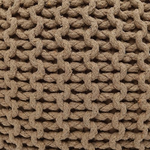 Miniatura 6 de REDEARTH - Puf otomano con cubierta tejida en puntada de cable