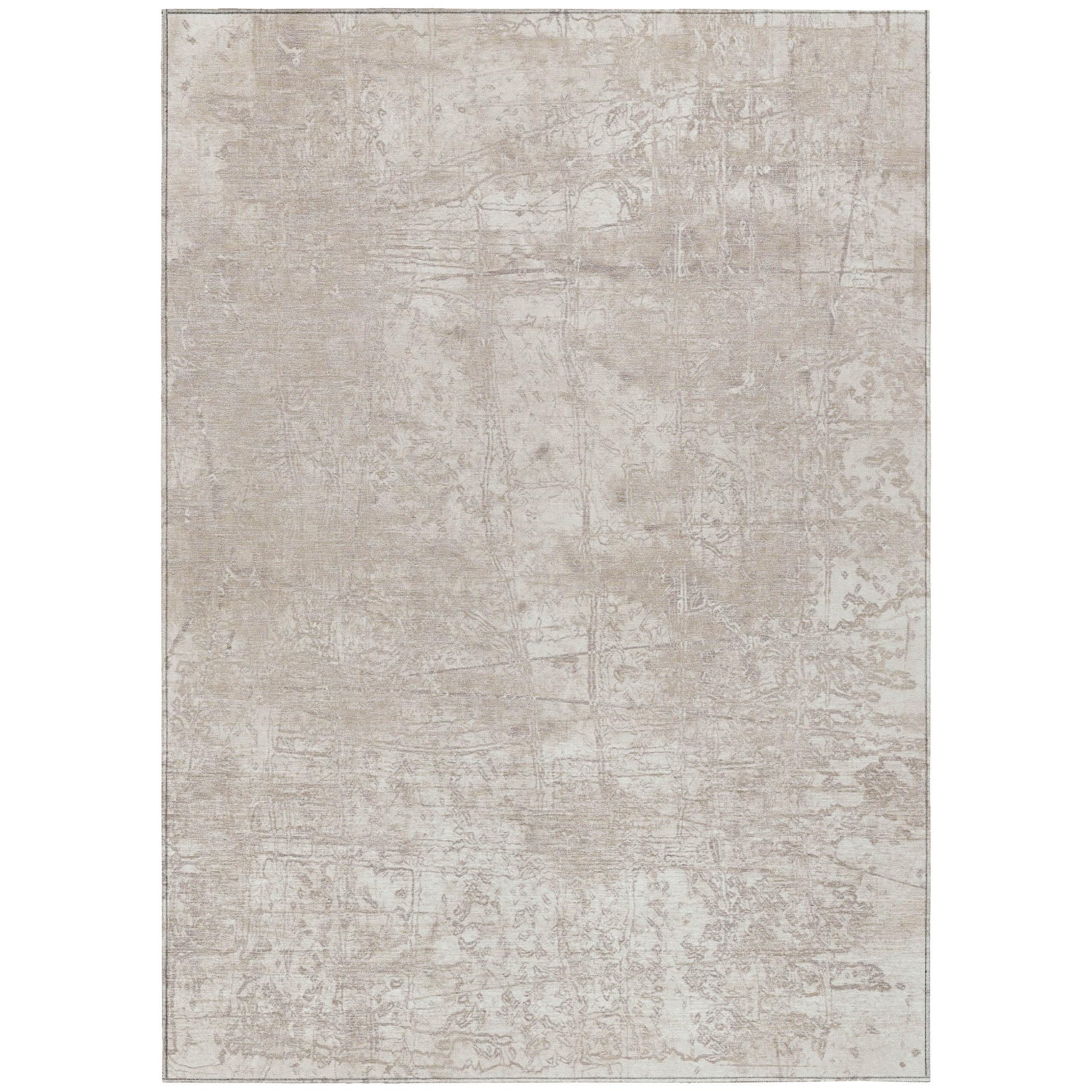 Addison Rugs Chantille ACN559 Ivory 5' x 7'6 Indoor Outdoor Area Rug, Stain Resistant, Machine Washable, Non Shedding, Bedroom, Living Room, Dining
