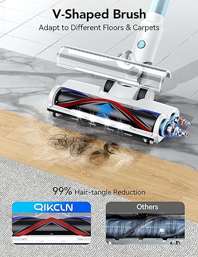 Miniatura 4 de Aspiradora inalámbrica, aspiradora de 23 Kpa con batería recargable, aspiradora doméstica con 40 minutos de tiempo de funcionamiento y 2 velocidades