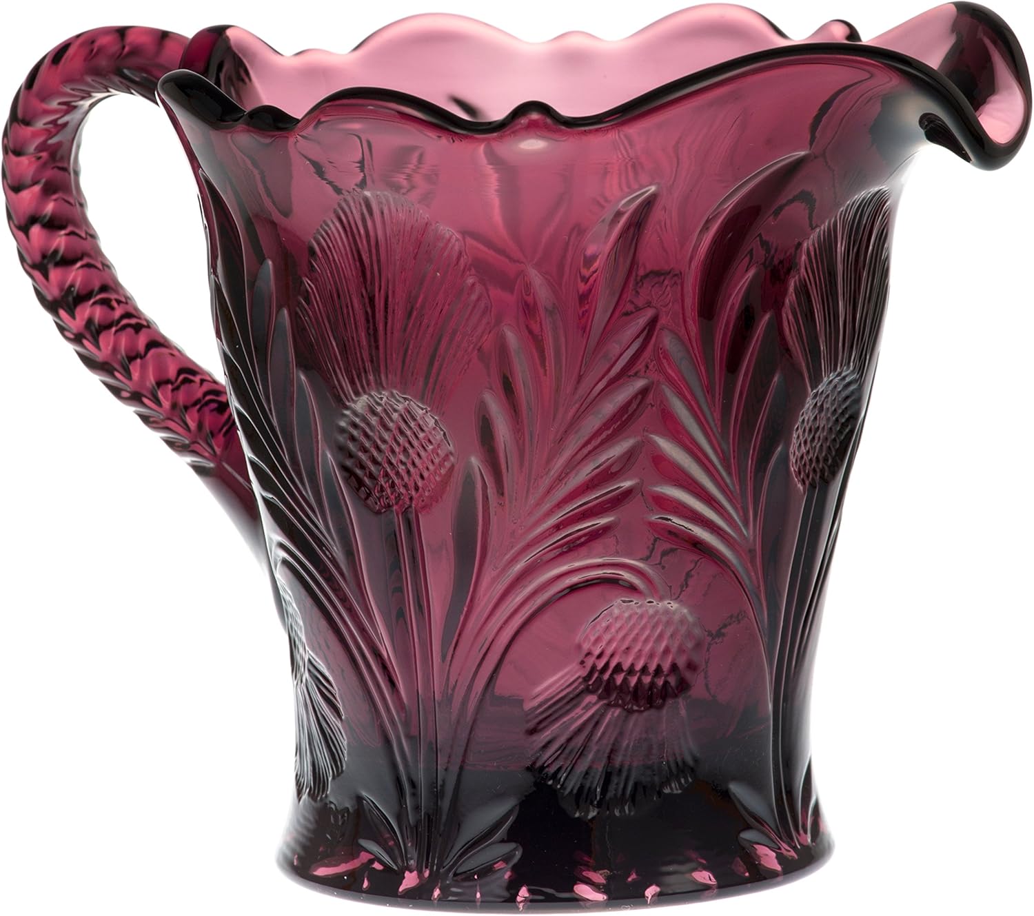 Creamer - Inverted Thistle - American Made - Mosser Glass USA (Amethyst)