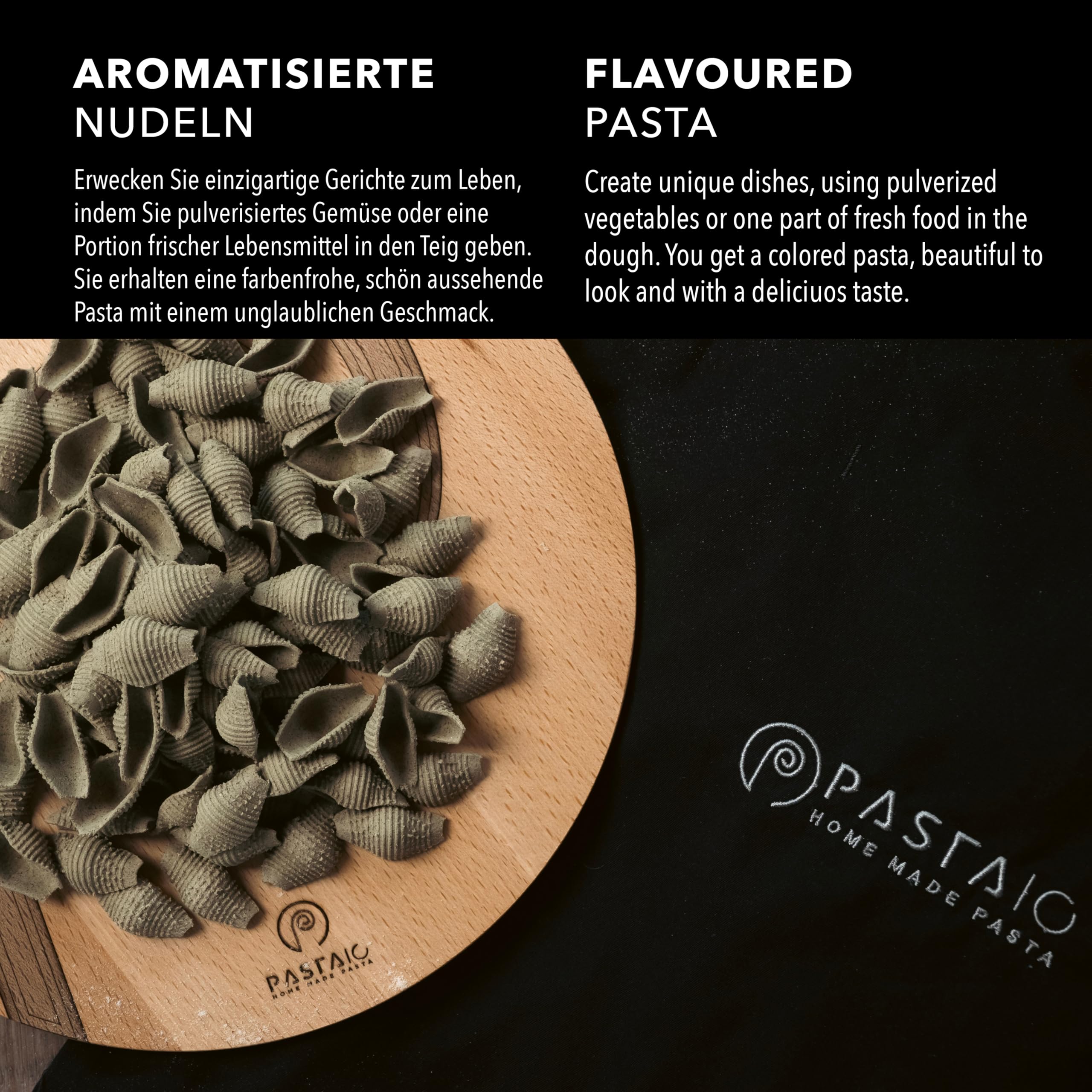Pastaio Nudelmaschine mit 14 Aufsätzen, 3 aus Bronze, integrierte Waage, bis 800 g Teig, 19 Nudelsorten Classe Italy