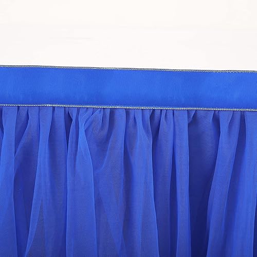 Miniatura 51 de Suppromo - Falda de mesa con tutú de calidad superior, con 3 capas de malla, plisada, de tul, para fiestas, bodas, baby shower, fiestas de Rosa