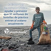 Vista 13 de Dr. Brown's Natural Flow Anti-Colic Options+ Biberón de cuello estrecho, 8 oz/250 mL, con tetinas de flujo lento Nivel 1, 0m+, paquete de 4