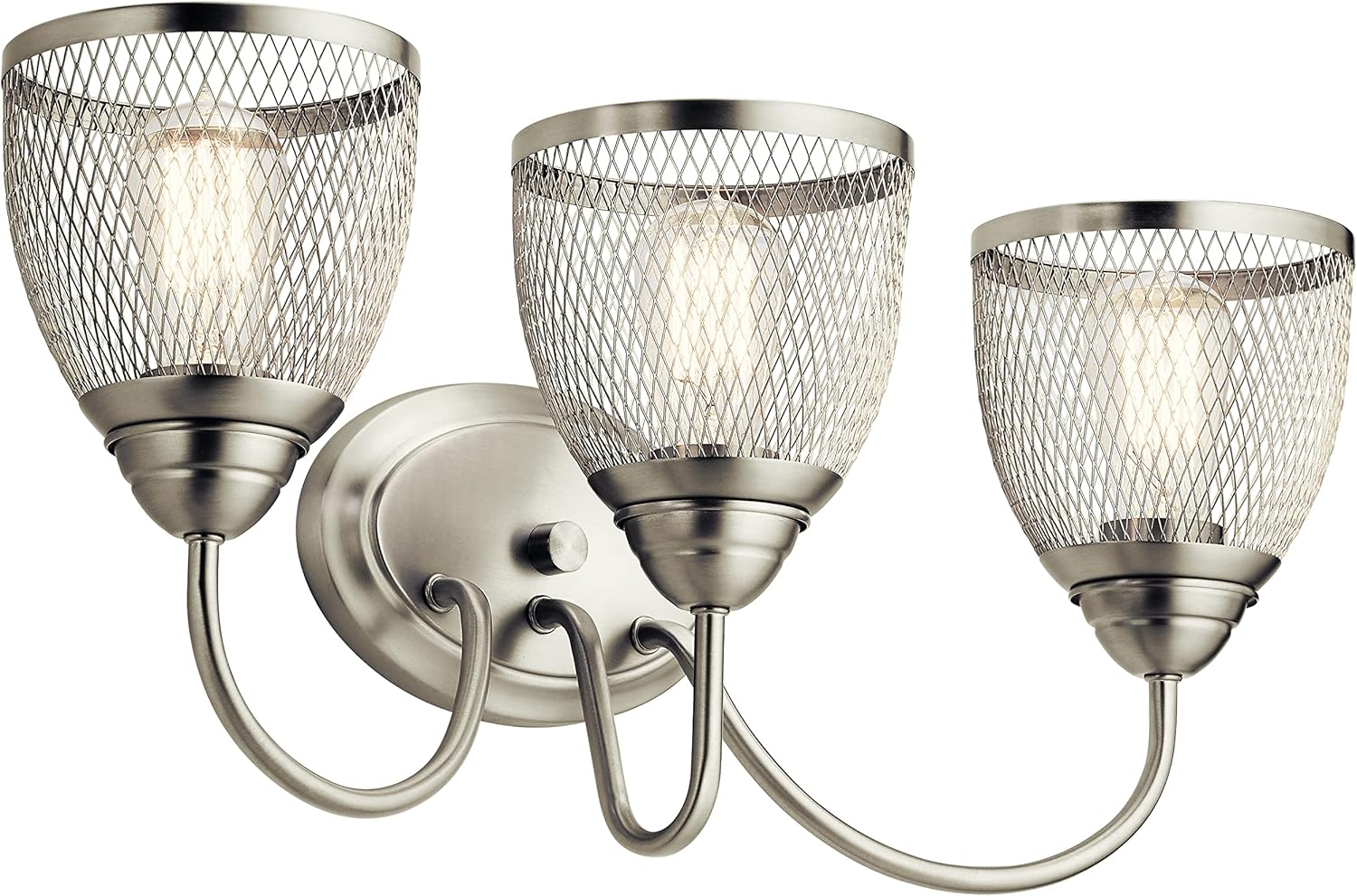 KICHLER Voclain 24" 3 Light Vanity Light with Mesh Shade in Brushed Nickel