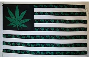 Nuge USA Marijuana 9 Point Leaf Flag 3' X 5' Indoor Outdoor Weed Banner
