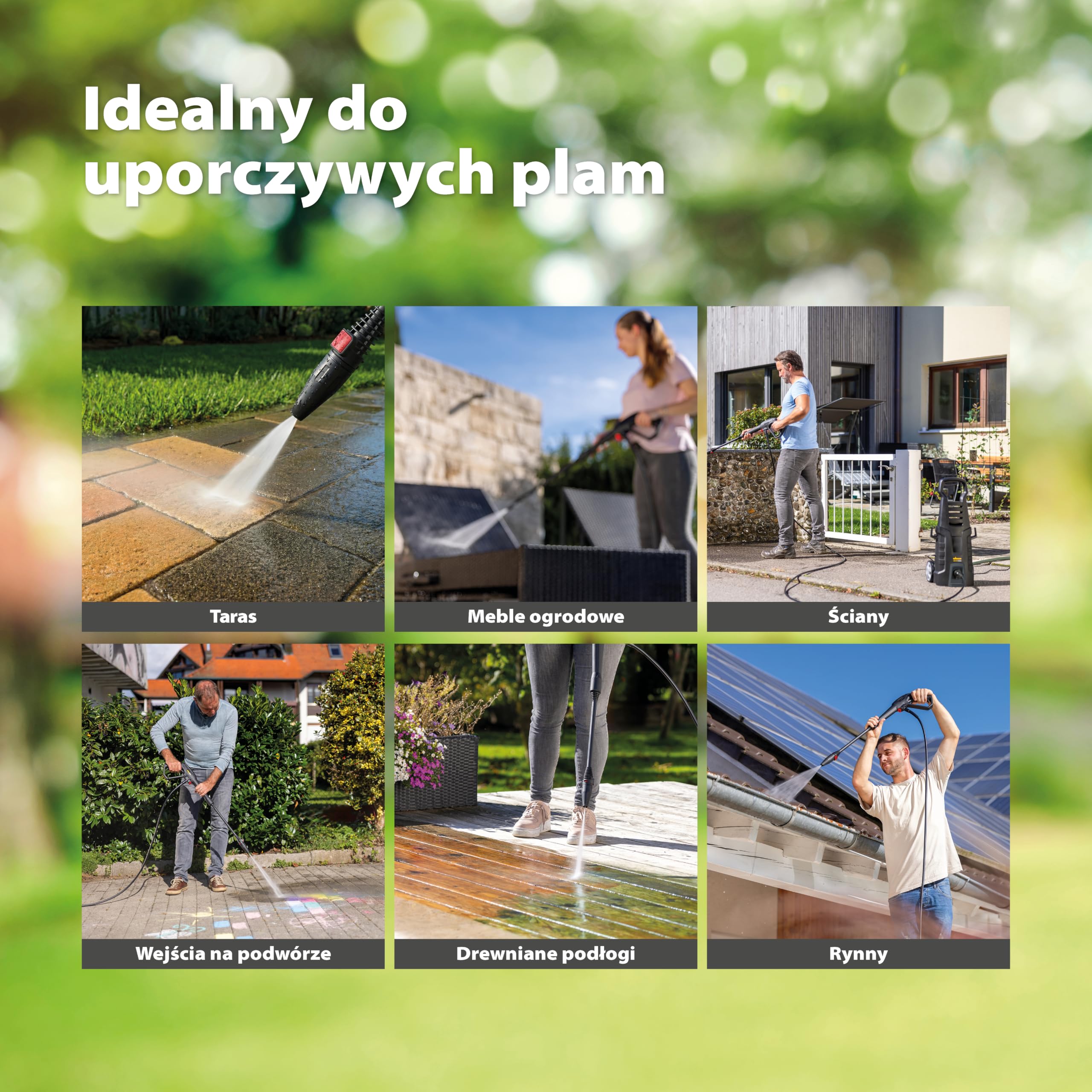 WAGNER 3‑in‑1 Home Bundle: Myjka ciśnieniowa Aquastorm Advanced + Myjka do powierzchni + Szczotka rotacyjna – skuteczne czyszczenie wokół domu, w ogrodzie, na tarasach, ścieżkach i deskowaniach