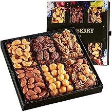 Nuts Gift Basket, Gourmet Snack Box, Gift Set For Birthday Party, Care Package, Sympathy, Healthy Gift, Gift for Men and Women. Kosher - Snackberry