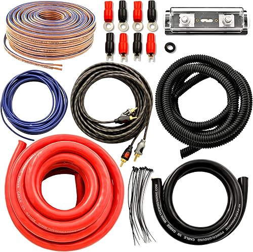 Miniatura 10 de Car Audio - Kit completo de amplificador de cable flexible y cable de calibre 4