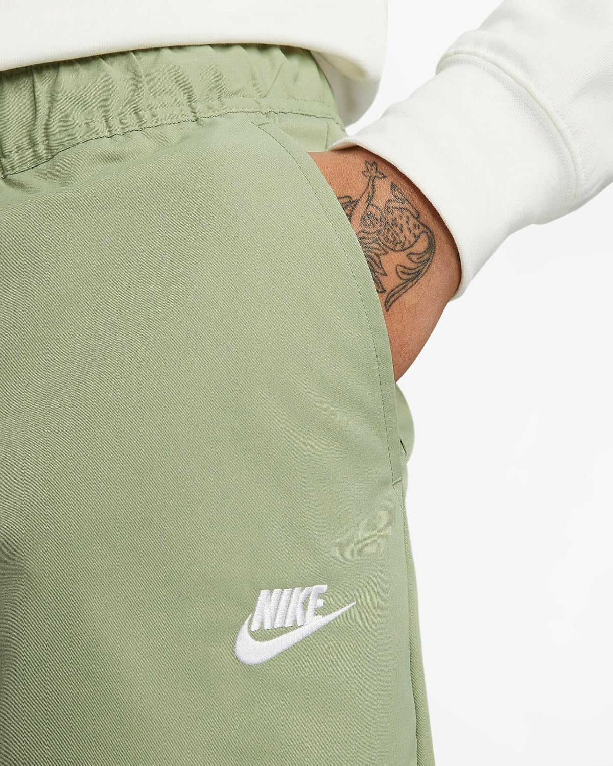 Nike Club Men's Woven Tapered Leg Pants (Oil Green/White, DX0623-386) Size X-Large - Image 3