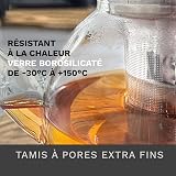 Creano Flat Glass Teapot 1.2L with Stainless Steel Filter & Glass Lid – Luxurious Modern Slim Design Borosilicate Tea Maker – Anti-Drip Spout – Medium Flat Teapot - 6