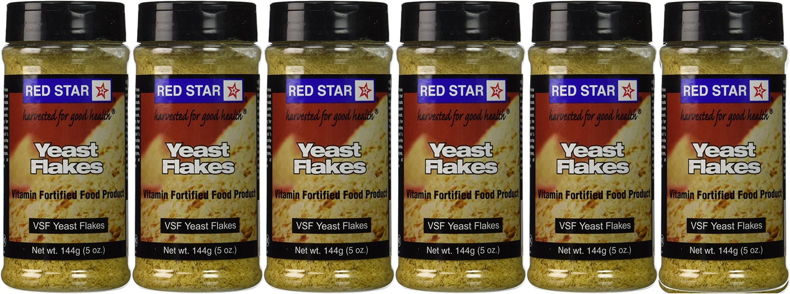 Red Star Nutritional Yeast - VSF Mini Flake -- 5 oz Each (Pack of 6)