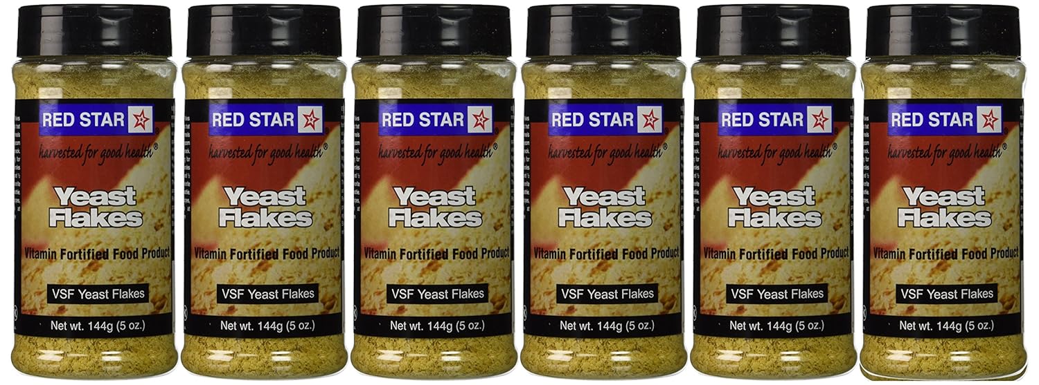 Red Star Nutritional Yeast - VSF Mini Flake -- 5 oz Each (Pack of 6)