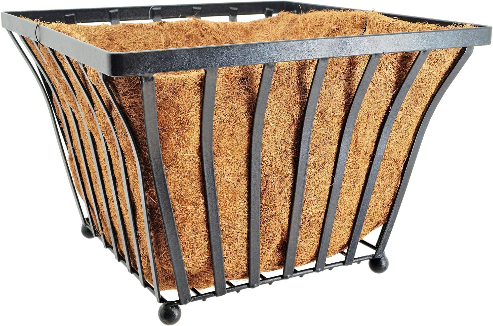 Arcadia Garden Products CB48 Series Solstice Square Planter 18", Black