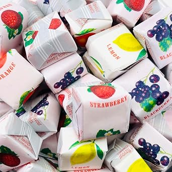 Fruit Caramels Sweets Gift Box Christmas Hamper 400g Retro Sweets Gift Candy