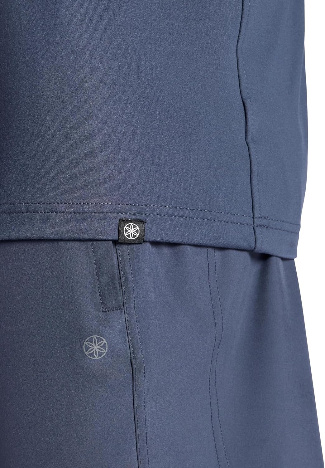 Gaiam Mens Supine Crewneck Top, Relaxed Fit, Stretch Midweight Material