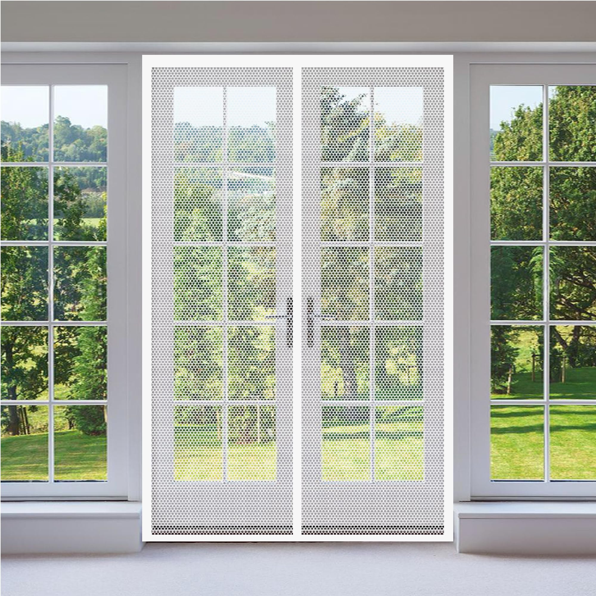 Moustiquaire magnétique blanche pour porte de balcon et terrasse