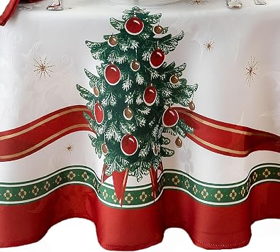 Elrene Villeroy & Boch Toys Delight Engineered Tablecloth, Multicolor - 70" W x 70" L Round