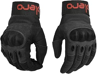 Islero Leder Alle Wetter Winddicht wasserdichte Motorrad Motorrad Handschuhe Karbonfaser, Racing Riding Hipora Smart Phon...