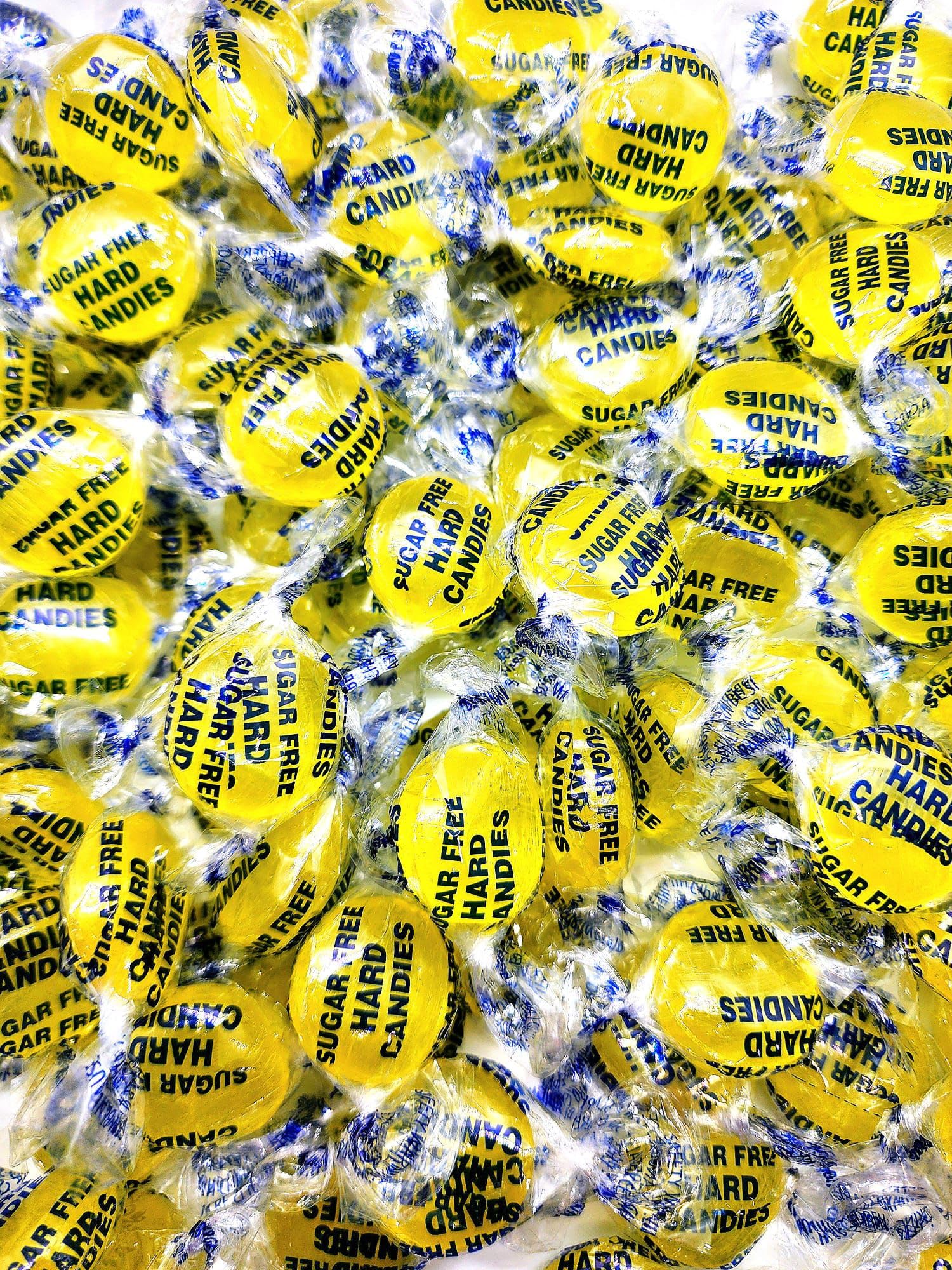Sugar Free Lemon Drops Hard Candy - 1 lb Sweet & Citrusy Bulk Candy Individually Wrapped - Gluten Free, Keto Friendly, Vegan Lemon Drops Mima's Summer Mega Sale Treats Bag