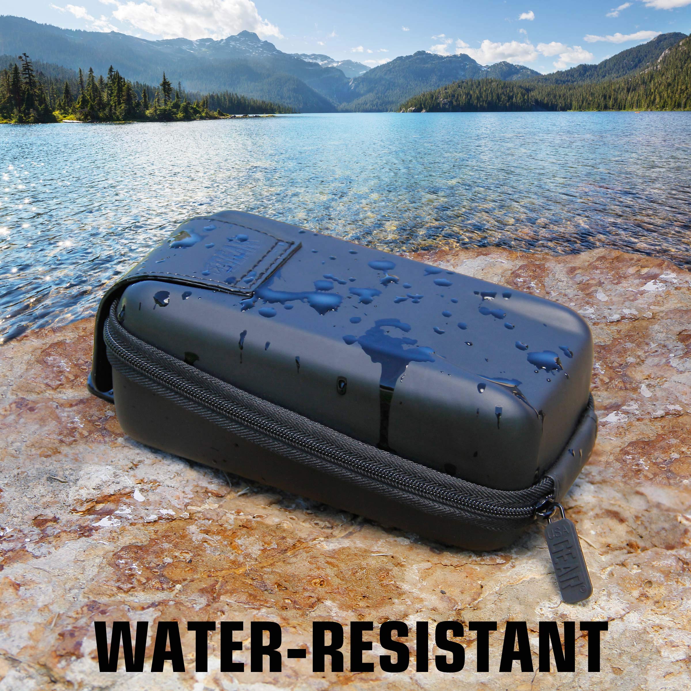 USA Gear Estuche Rígido para Gafas - Compatible con Gafas De Sol, Seguridad, Lectura Y Más - Estuche Rígido Resistente De Carga Superior con Presilla para Cinturón