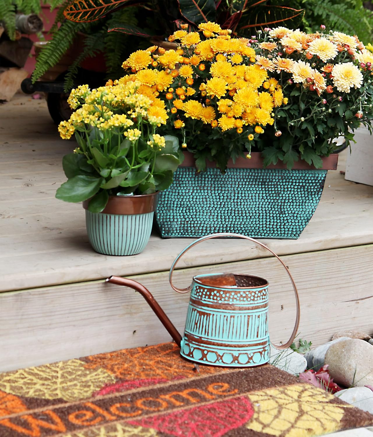 Robert Allen MPT01569 Bella Classic Planter, 6", Dots/Copper