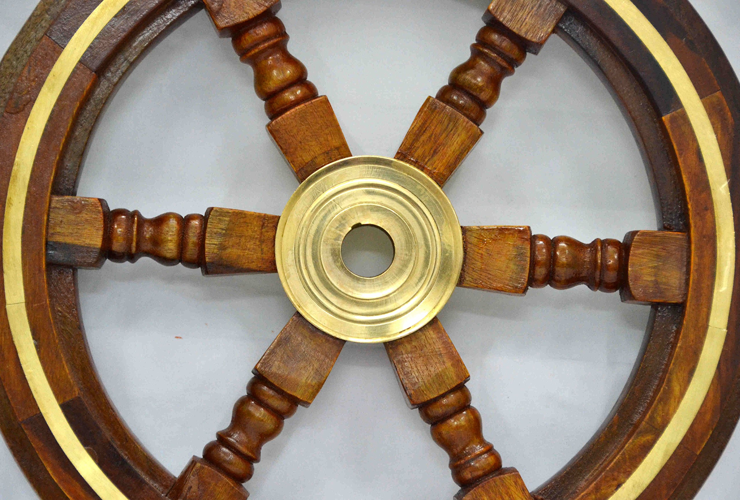 Piratenrad, Marine-Lenkräder, Piratenschiffe, Boot, Lenkrad, Schiffsrad, Dekoration, nautisches Rad-Lenkrad auf einem Boot (30,5 cm Durchmesser)