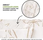 Folkulture Rideaux de douche ou de salle de bains hydrofuges, 72" X 72" Rideau de douche pour salle de bains, 100% Rideau de douche en coton recyclé (Coco Escape) - Taupe)