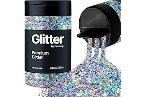 205G/7.23OZ Silver Holographic Glitter, Craft Glitter