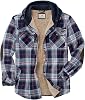 Legendary Whitetails Men's Camp Night Berber Lined Hooded Flannel Button Down Shirt