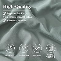 Vista 8 de Monbix Queen Comforter Set - 7 Pieces Sage Green Bed in a Bag Queen Bedding Sets with Comforters, All Seasons Comforter Bed Set with